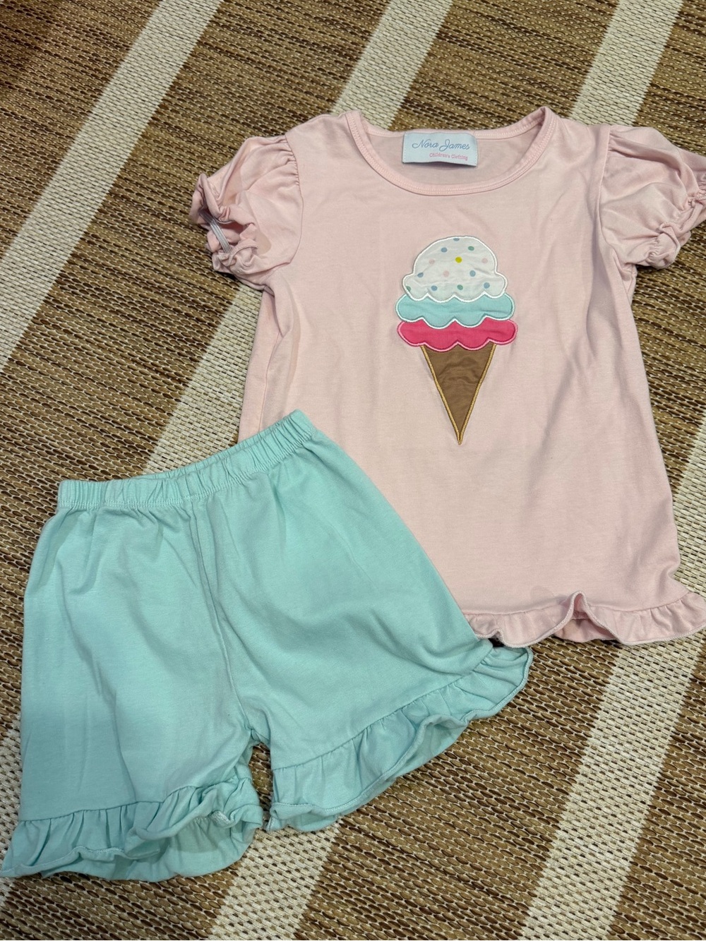 Pink & Mint Ice Cream Ruffle Set - Picture 2 of 3